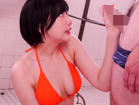 「恥ずかしい…でも気持ちいい♡」デカパイカワイイショート女の子のエッチ